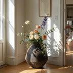 267-1 Textured Ceramic Vase Earth Finish 42 cm