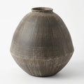267-1 Textured Ceramic Vase Earth Finish 42 cm