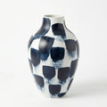 267-8 Ceramic Vase Blue Abstract Pattern 28 cm