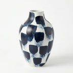 267-8 Ceramic Vase Blue Abstract Pattern 28 cm