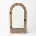 F3-25AW216 Luhpar Natural Wood Arch Lantern Wood & Glass (55 × 30 × 20 cm)