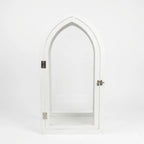 F3-25AW217 Luhpar White Arch Lantern Wood & Glass (45 × 22 × 14 cm)