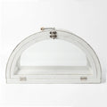 F3-25AW367 Luhpar White Arch Display Lantern Wood & Glass (25 × 45 × 12 cm)
