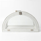 F3-25AW367 Luhpar White Arch Display Lantern Wood & Glass (25 × 45 × 12 cm)