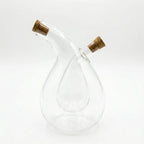 GLA22429 Luhpar Double Oil Glass Bottle 350ml Curved Design