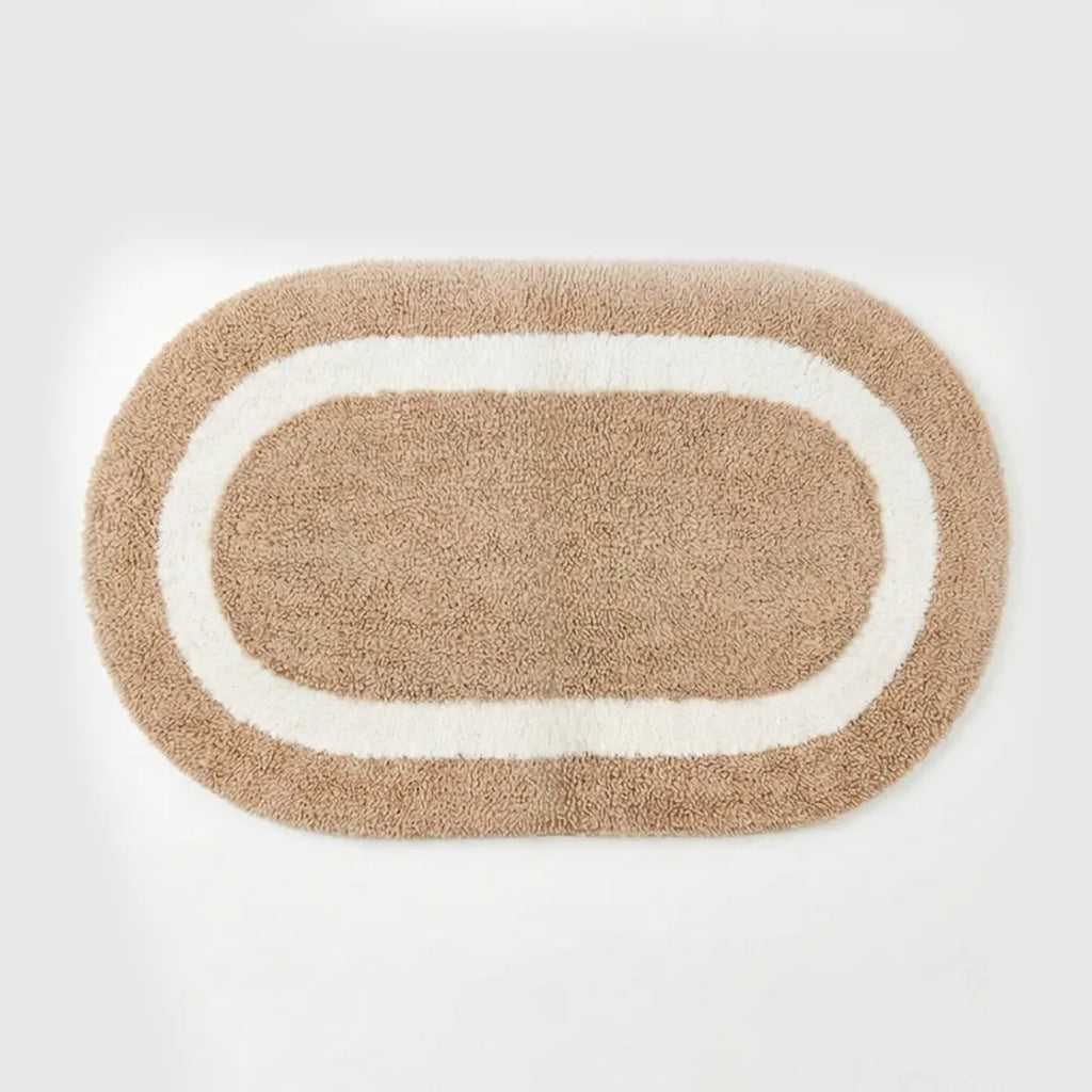 PHBM0018 Luhpar Reversible Cotton Tufted Door Mat Beige & White 50×80 cm
