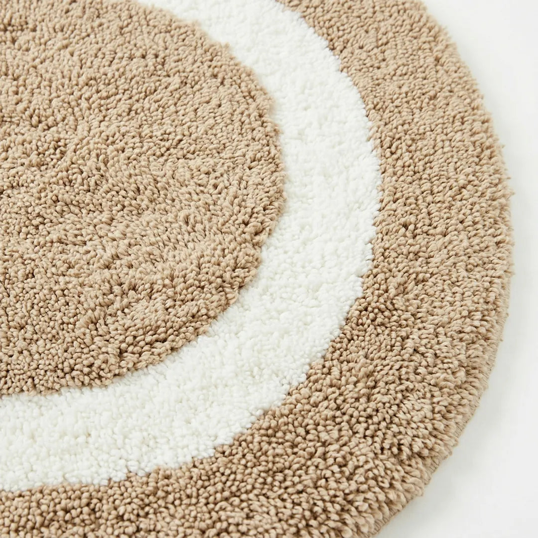 PHBM0018 Luhpar Reversible Cotton Tufted Door Mat Beige & White 50×80 cm