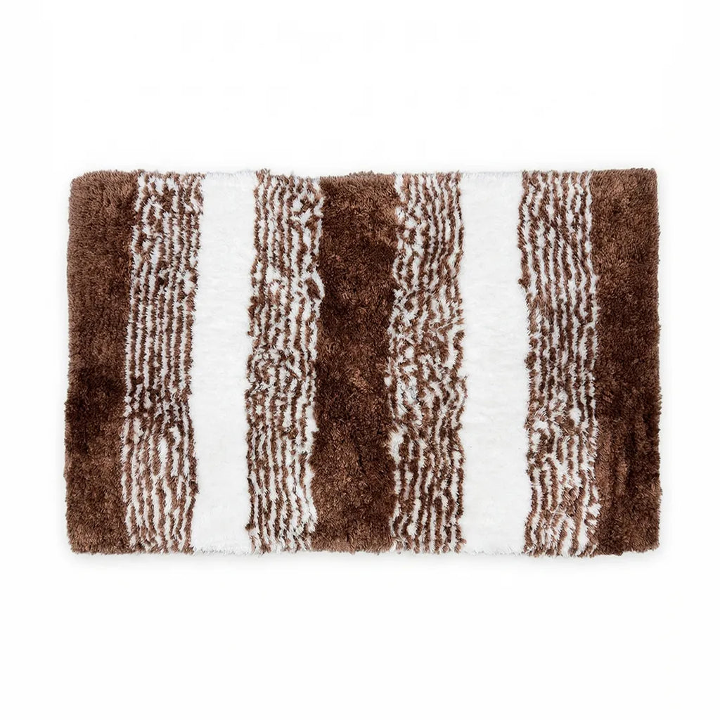 PHBM0032 Luhpar Micro Tufted Door Mat Brown & White 50×80 cm