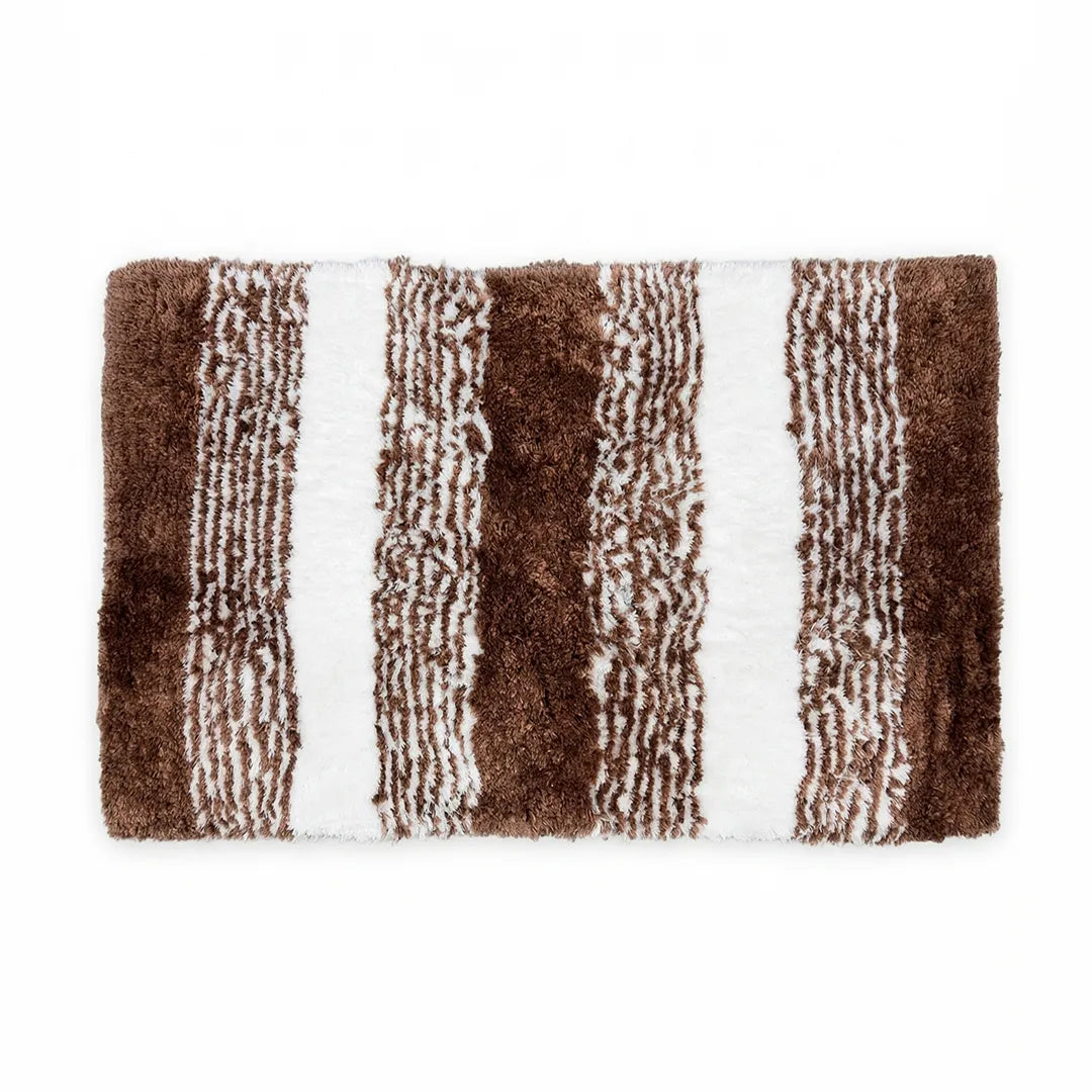 PHBM0032 Luhpar Micro Tufted Door Mat Brown & White 50×80 cm