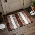 PHBM0032 Luhpar Micro Tufted Door Mat Brown & White 50×80 cm