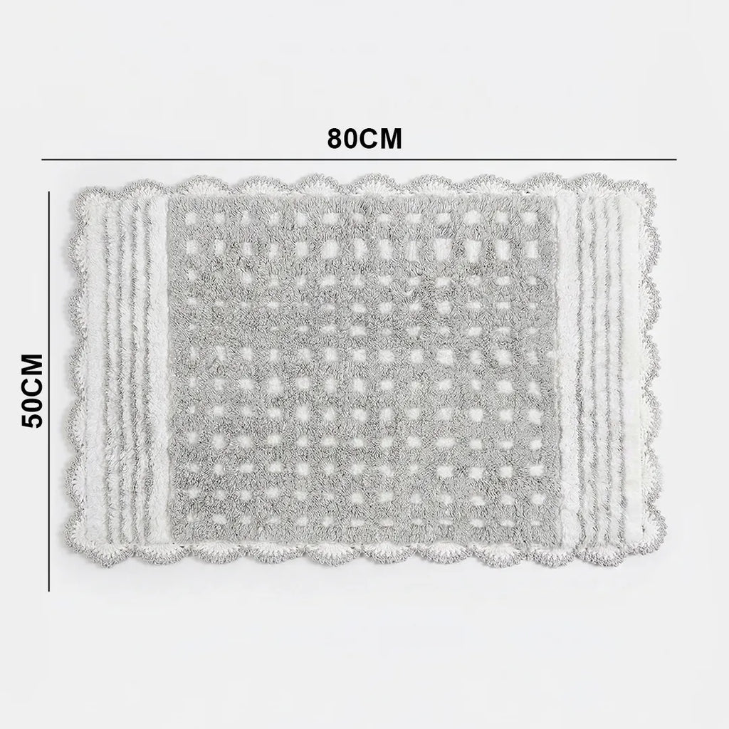 PHBM0047 Luhpar Soft Reversible Door Mat Grey & White 50×80 cm