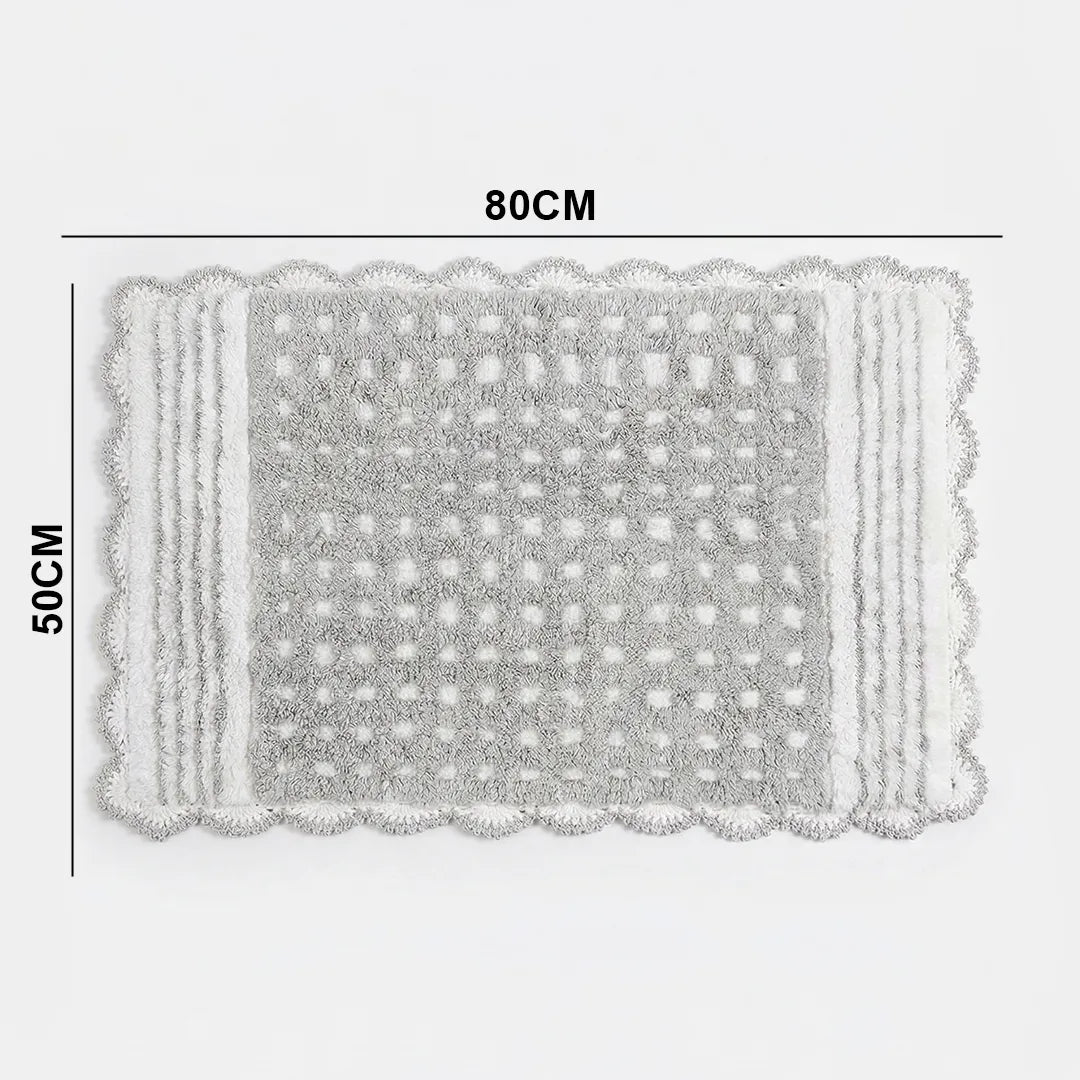 PHBM0047 Luhpar Soft Reversible Door Mat Grey & White 50×80 cm