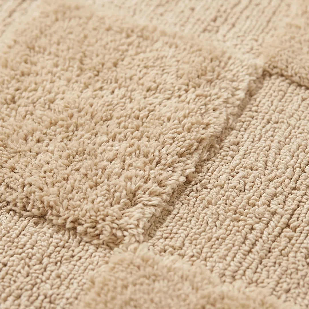 PHBM0074 Luhpar Micro Tufted Door Mat Beige 50 × 80 cm