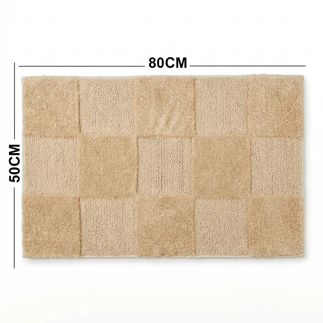 PHBM0074 Luhpar Micro Tufted Door Mat Beige 50 × 80 cm