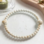 0779-7 Luhpar Round Glass Tray With Bead Frame 30 cm