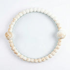0779-7 Luhpar Round Glass Tray With Bead Frame 30 cm