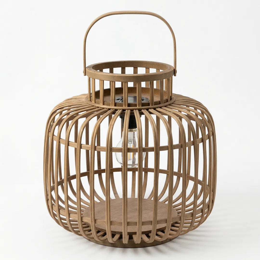 HMD20032 Luhpar Bamboo LED Lantern Natural (35 × 35 × 35 cm)