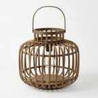HMD20033 Luhpar Bamboo LED Lantern Natural (30 × 31 × 31 cm)