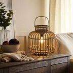 HMD20033 Luhpar Bamboo LED Lantern Natural (30 × 31 × 31 cm)