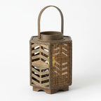 HMD20035 Luhpar Bamboo LED Lantern Natural (28 × 23 × 20.5 cm)