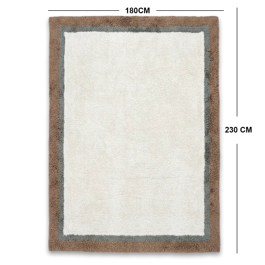 SSR2404 NZ Washable Wool Rug Beige 180 × 230 cm