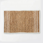 0795-48 Luhpar Seagrass Door Mat Natural & White Striped 60×80 cm