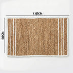0795-48 Luhpar Seagrass Door Mat Natural & White Striped 60×80 cm