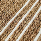 0795-48 Luhpar Seagrass Door Mat Natural & White Striped 60×80 cm
