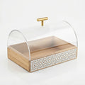 HMT40192 Luhpar Wood Tray with Acrylic Dome 30×20 cm