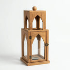 HMD20027 Luhpar Wooden Lantern Natural Wood (50 × 20 × 20 cm)