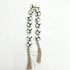 RI25-NG11 Luhpar Decorative Patterned Bead Garland Black & White with Tassels