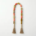 RI25-NG15 Luhpar Decorative Stone Garland Coral & Olive with Tassels