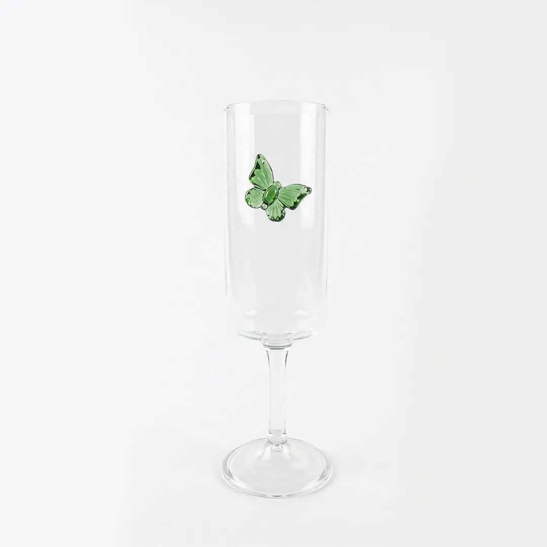 GPJ0120/L4C Glass Goblet 1 Piece Butterfly Design