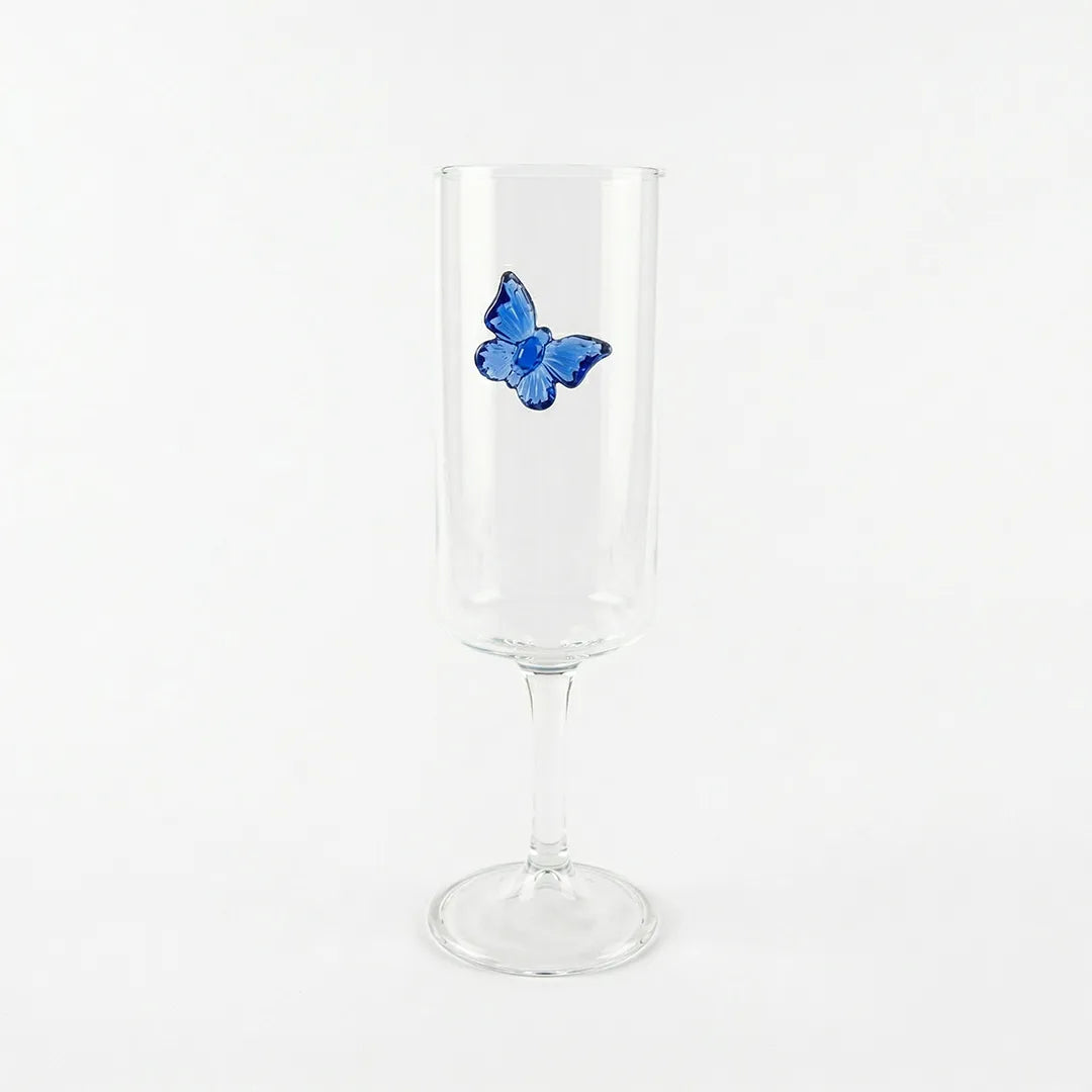 GPJ0120/L4C Glass Goblet 1 Piece Butterfly Design