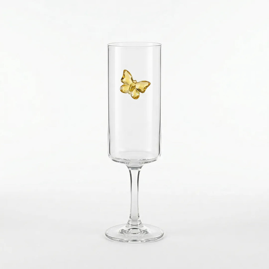 GPJ0120/L4C Glass Goblet 1 Piece Butterfly Design