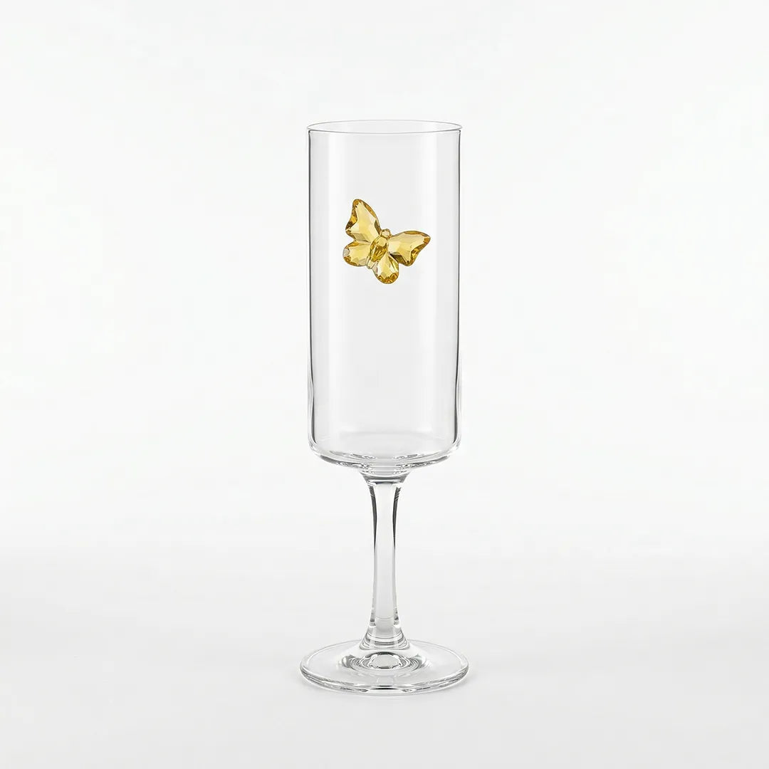 GPJ0120/L4C Glass Goblet 1 Piece Butterfly Design