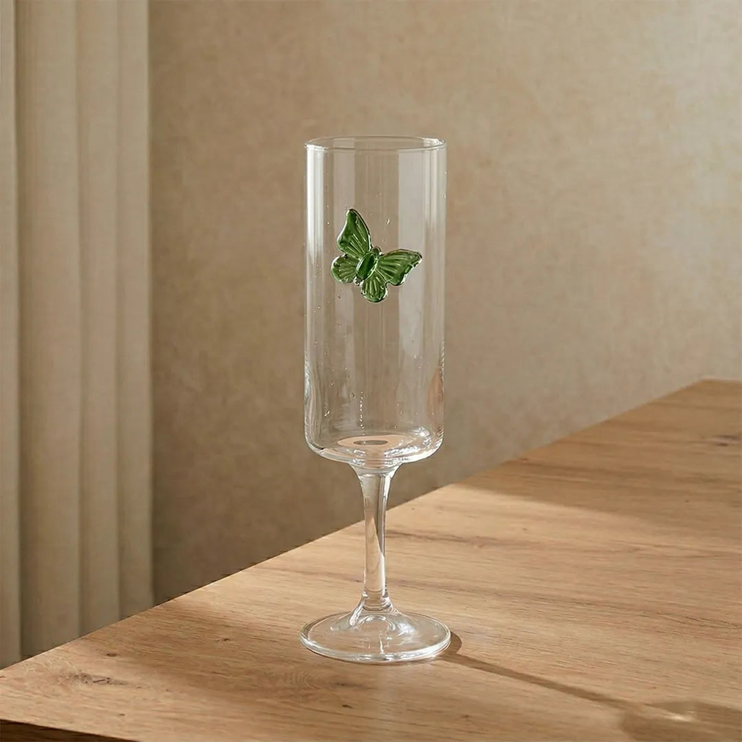 GPJ0120/L4C Glass Goblet 1 Piece Butterfly Design