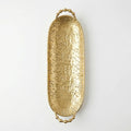 58-5 Luhpar Hammered Gold Oval Metal Tray (Small / Medium)