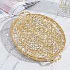 58-12 Luhpar Ornate Gold Oval Metal Tray (Small / Medium)