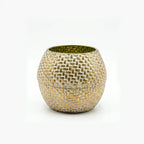 58-18 Luhpar Textured Gold Round Flower Vase (Small / Medium / Large)