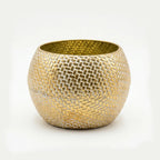 58-18 Luhpar Textured Gold Round Flower Vase (Small / Medium / Large)