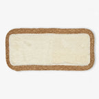 GZMZ379 Luhpar Plush Runner Mat Natural Fiber & Cream 55×135 cm