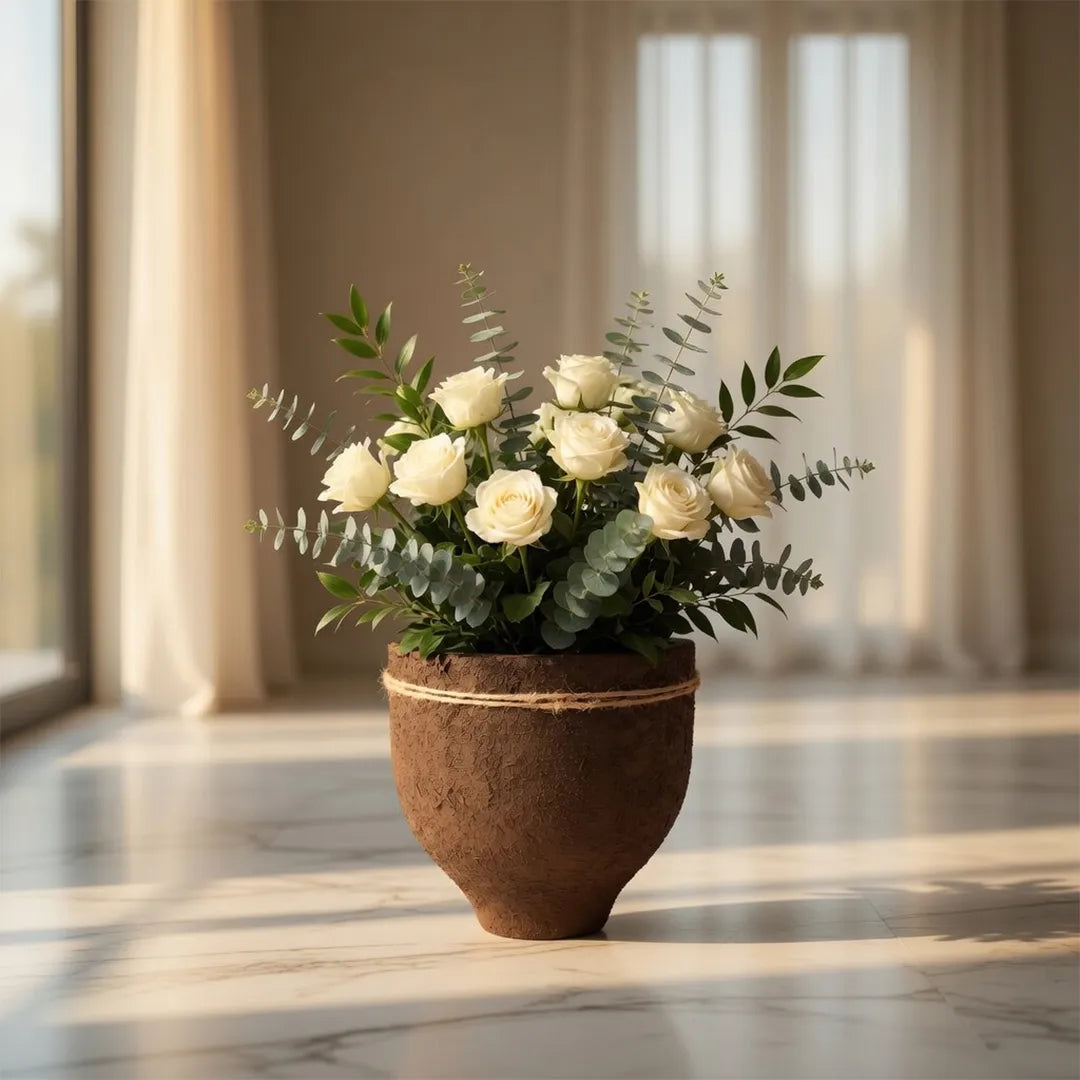 569-8 Rustic Earth Flower Vase 22CM