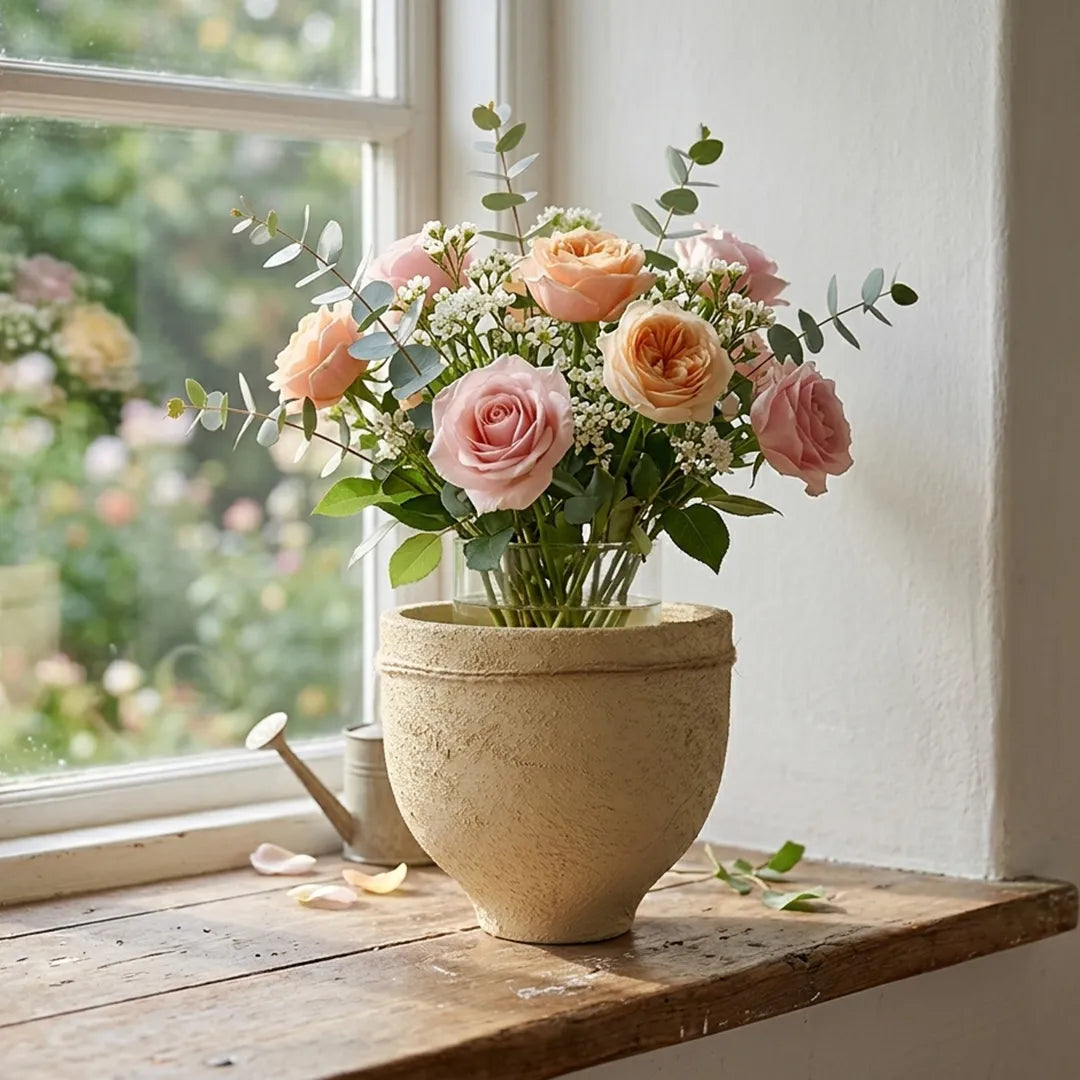 569-8 Rustic Earth Flower Vase 22CM