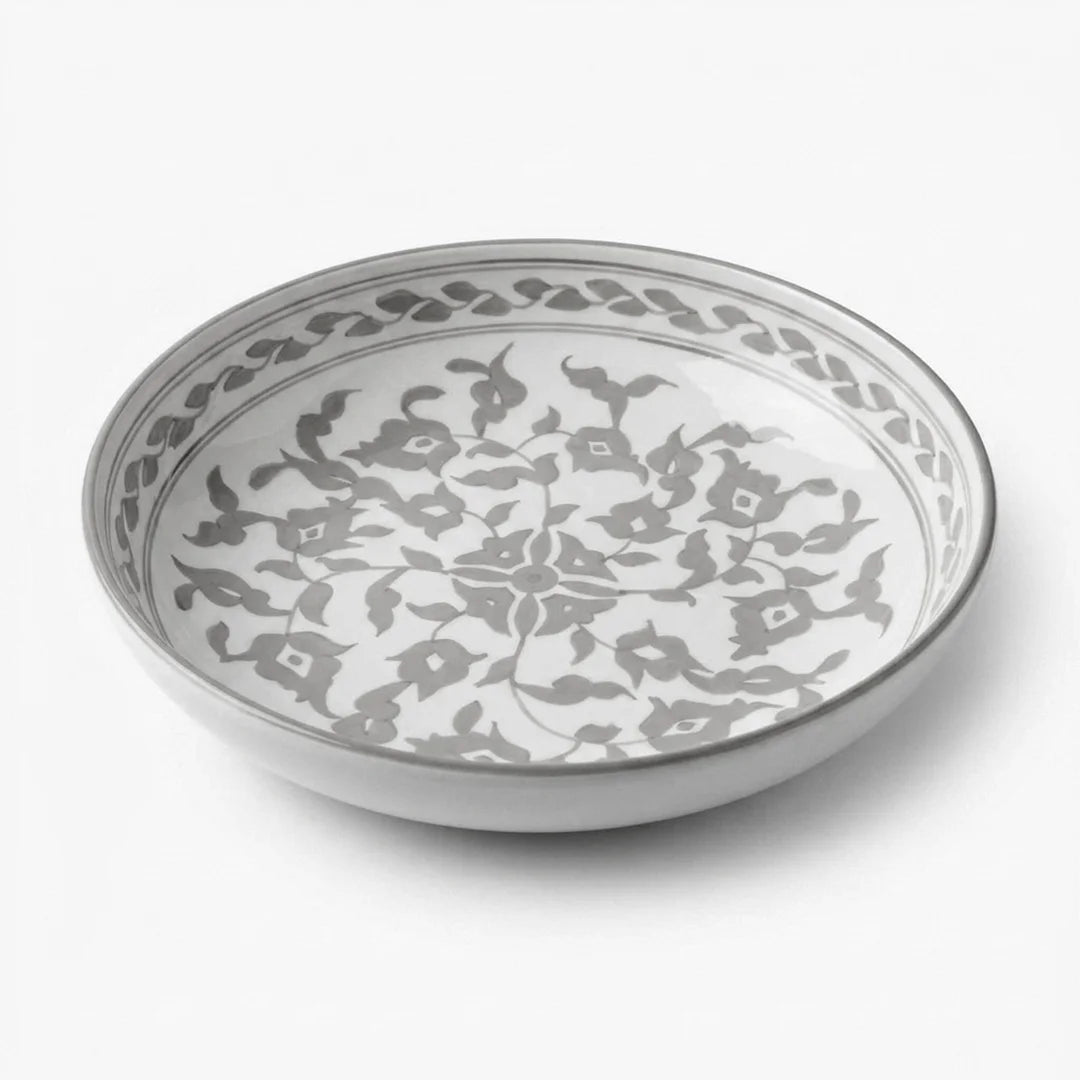 P-B 32 Selene Botanical Motif Deep Serving Plate – 32 cm