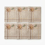 Artisanal Floral Embroidered Placemats – Set of 6, 45 × 30 cm