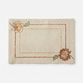 Artisanal Floral Embroidered Placemats – Set of 6, 45 × 30 cm