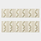 Artisanal Botanical Embroidered Placemats – Set of 6, 45 × 30 cm
