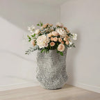 49388-23 Decorative Floor Vase Textured Pattern Finish 52 cm