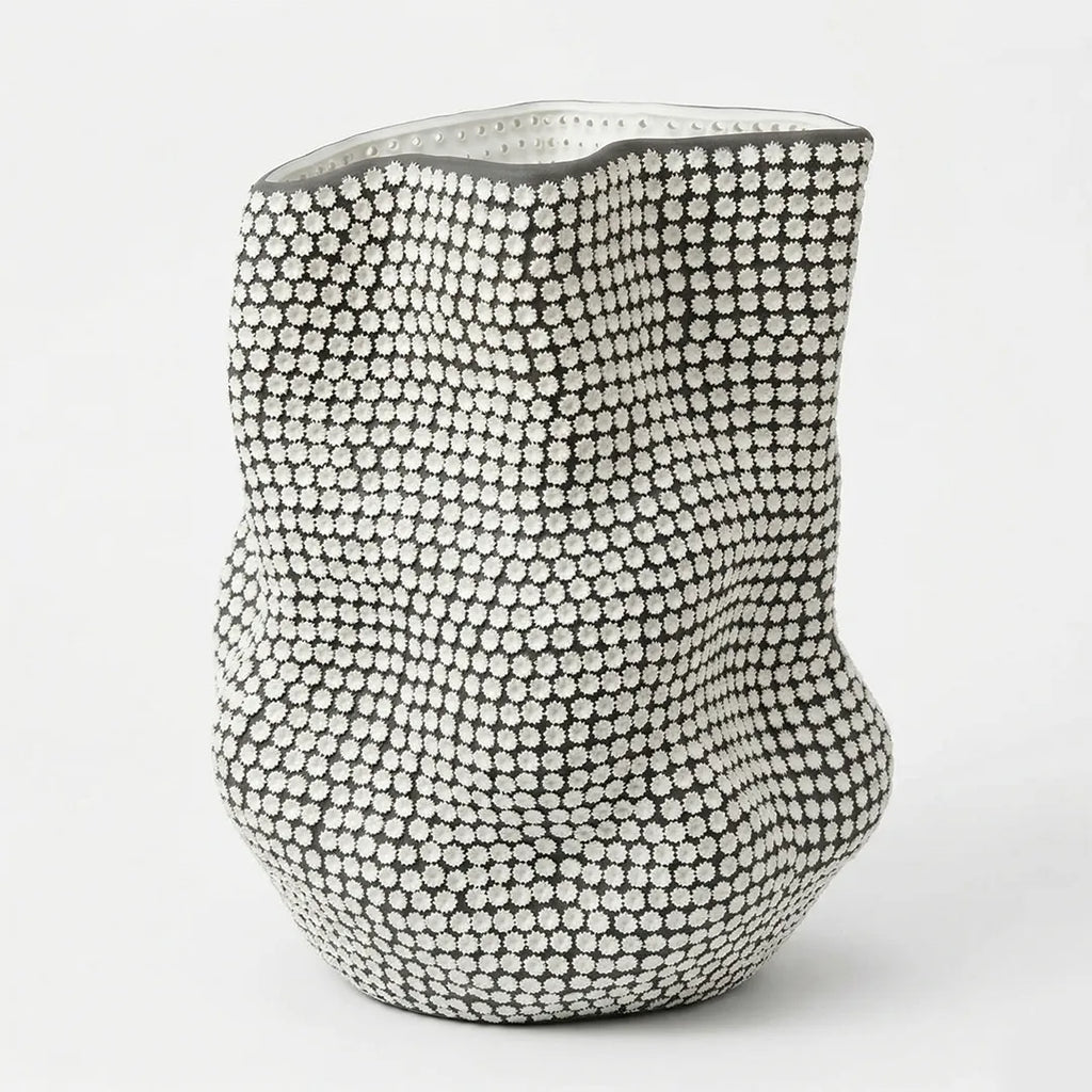 49388-23 Decorative Floor Vase Textured Pattern Finish 52 cm